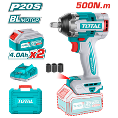 PISTOLA IMPACTO INALAMBRICA 1/2 20V 500 NM INCLUYE 2 BATERIAS 1 CARGADOR SUPER TOTAL (UTIWLI2050)
