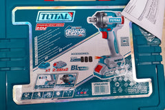 PISTOLA IMPACTO INALAMBRICA 1/2 20V 400 NM INCLUYE 2 BATERIAS 1 CARGADOR Y 3 COPAS 17,19,21 MM INDUSTRIAL TOTAL (UTIWLI2040)