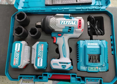 PISTOLA IMPACTO INALAMBRICA 3/4 20V 1350 NM INCLUYE 2 (5.0 AH) BATERIAS 1 CARGADOR Y 3 COPAS 27,30,32 MM INDUSTRIAL SUPER TOTAL (UTIWLI20135)