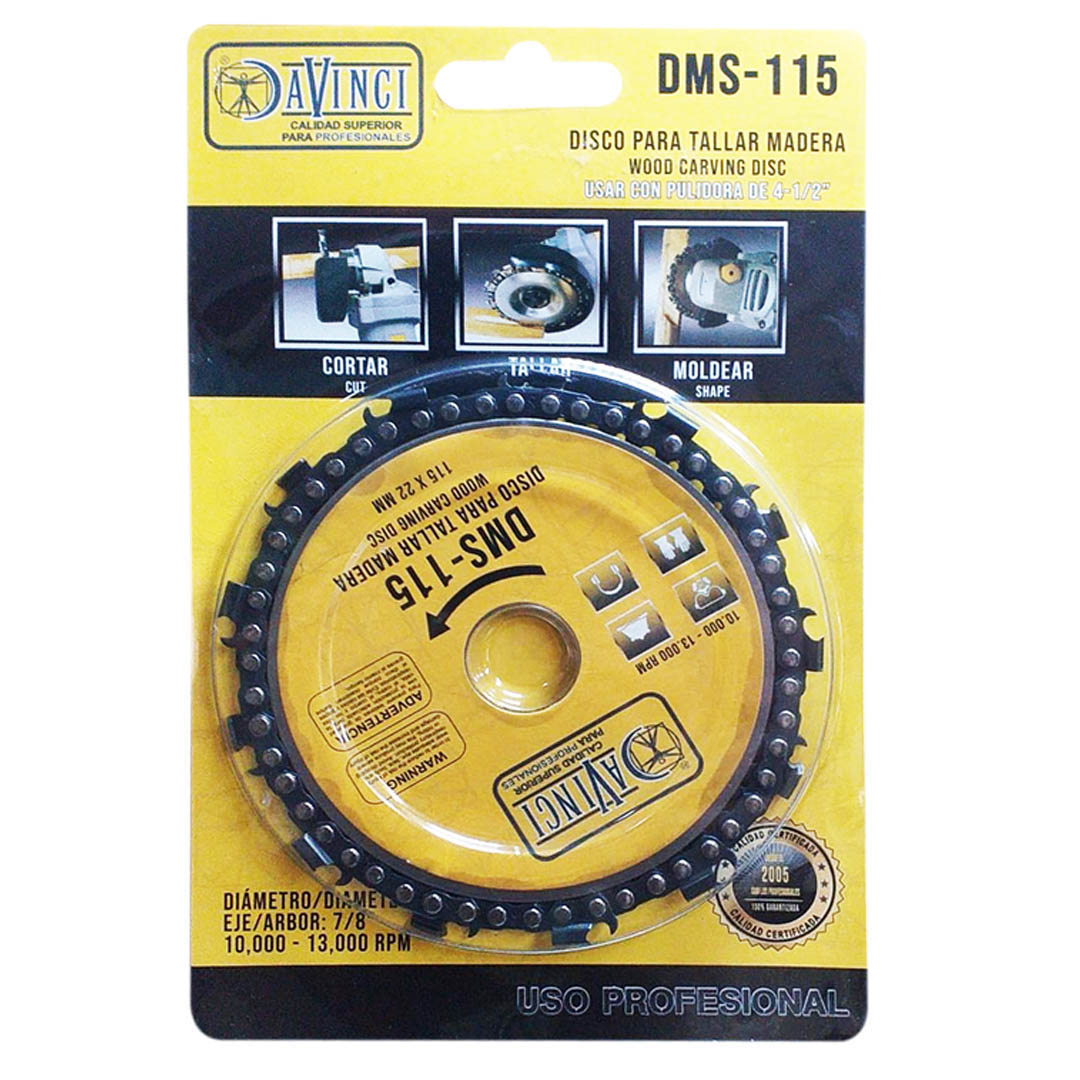 Disco con cadena motosierra